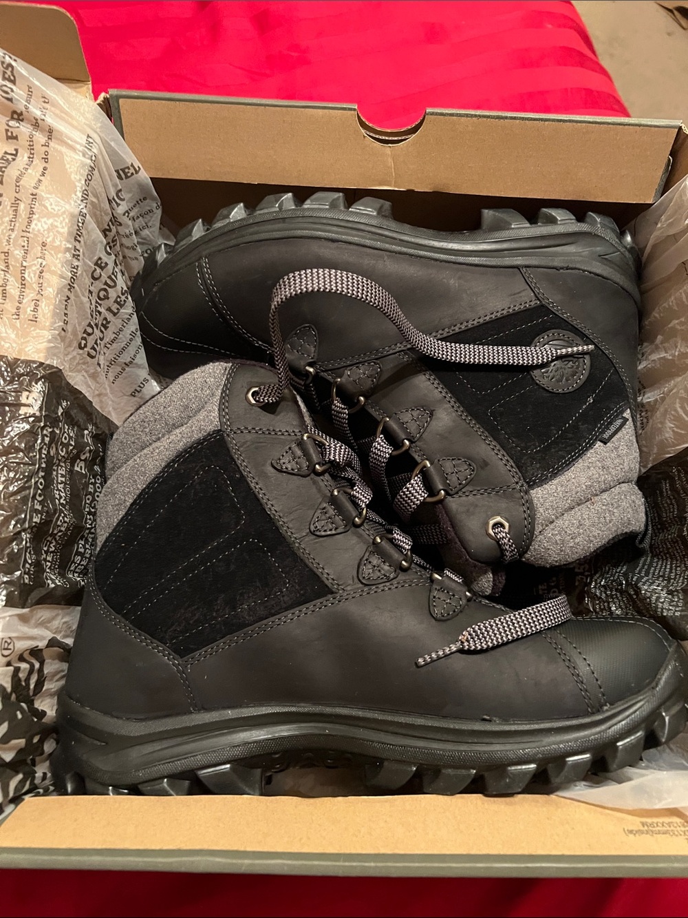 Timberland Black and Gray Lace-Up Outdoor Boots